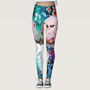 Leggings de Padrões marmoreados de design abstrat