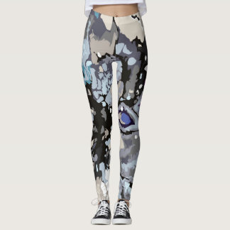 Leggings de Padrões marmoreados de design abstrato