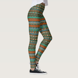 Leggings de padrões nativos americanos