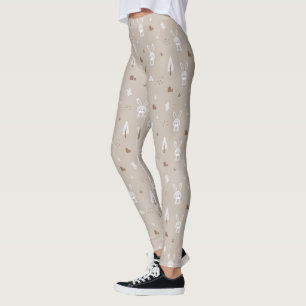 Leggings de padrões para crianças de coelhos adorá