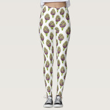 Leggings de Padrões Roxos de Artichoke