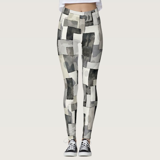 Leggings de padrões sem costura de camuflagem urba (Frente)