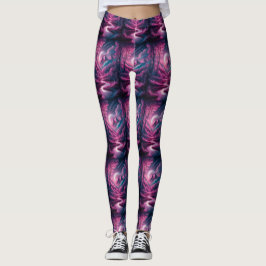 Leggings de paisagem rosa