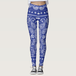 Leggings de Paisley Azul