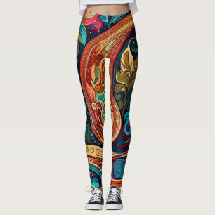 Leggings de Paisley Indígenas Elegante