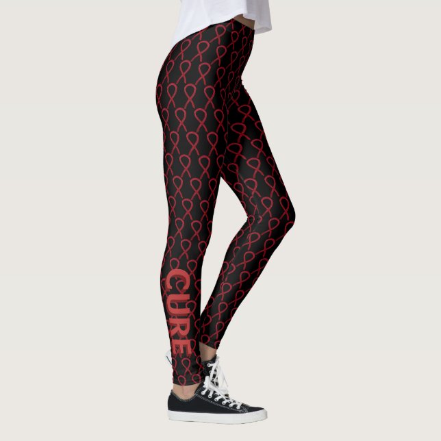 Leggings de Palavras Personalizadas de Fita de Con (Direita)