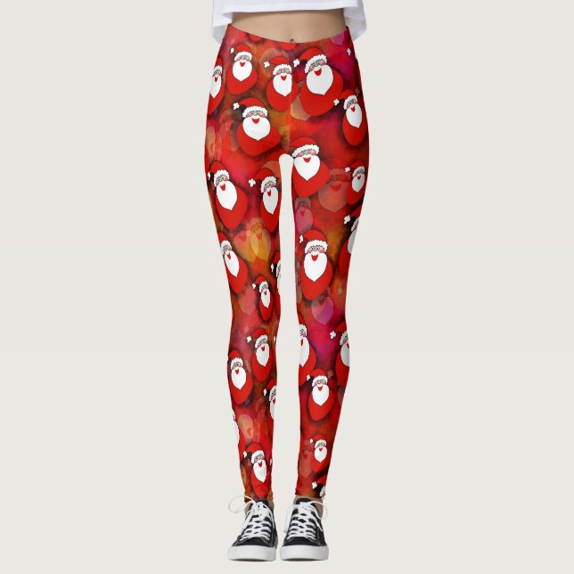 Leggings de Papais noeis de Natal (Frente)