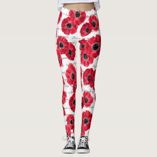 leggings de papoilas