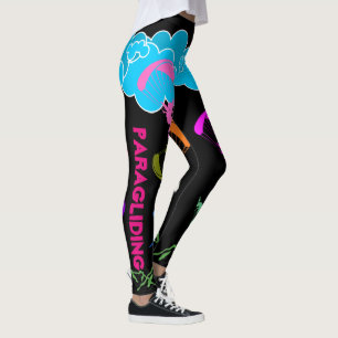 Leggings de parapente colorido preto