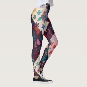 Leggings de Patchwork Bonito