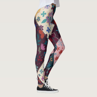Leggings de Patchwork Bonito