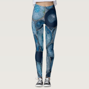 Leggings de Pedra de Geodo Azul