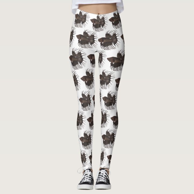 Leggings de Peixes Betta (Frente)