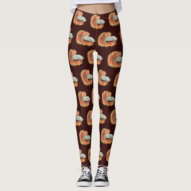 Leggings de Peixes Betta (Frente)