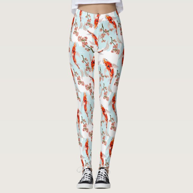 Leggings de peixes Koi (Frente)