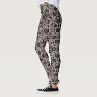 Leggings de peixes pretos