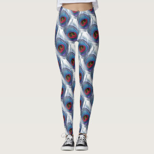 Leggings de Penas de Pavimentos Azuis