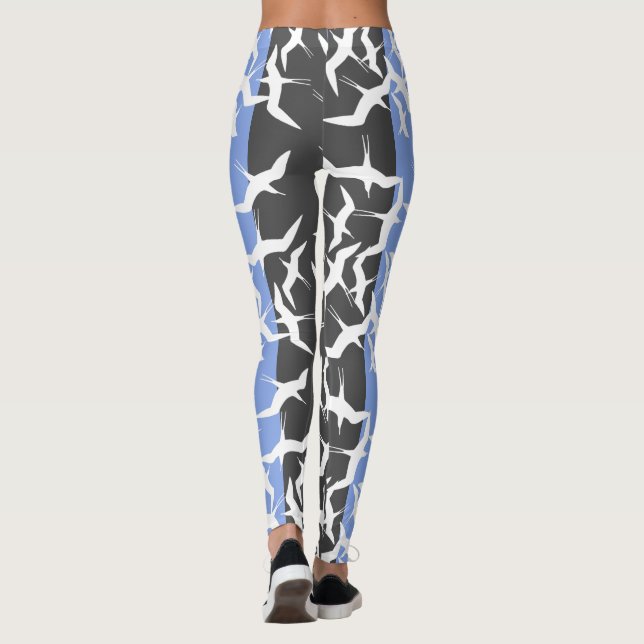 Leggings de perna com poder de pássaro voador eleg (Verso)