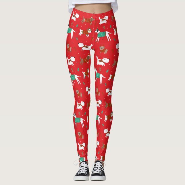 Leggings de Pet de Sweater Feia de Natal (Frente)