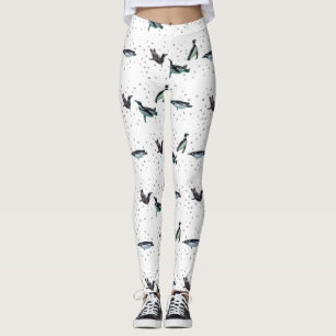 Leggings de pinguins inchados (escolha a cor)
