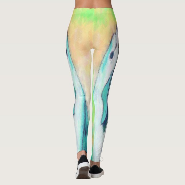 Leggings de pintura de golfinhos (Verso)