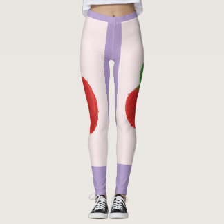 Leggings de pintura de morango
