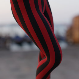 Leggings de Pirata Vermelha Engraçada