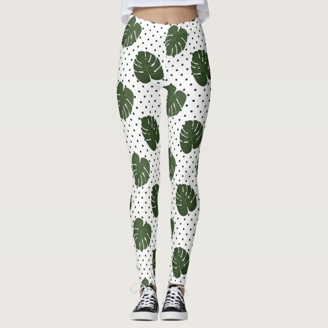 Leggings de Planta Tropical Monstera (Frente)