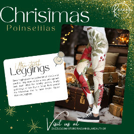 Leggings de Poinsettia no Natal