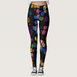 Leggings de pontos de tinta