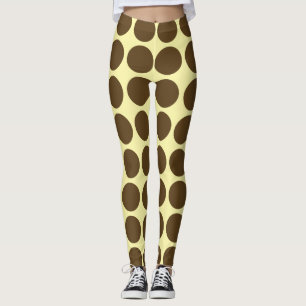 Leggings de pontos neutrais do creme de Pecan