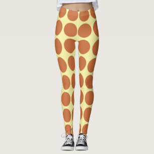 Leggings de pontos neutros do creme