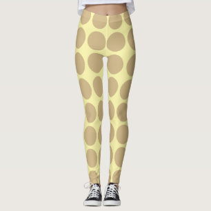 Leggings de pontos neutros em tons de fêmur