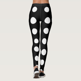 Leggings de pontos pretos e brancos
