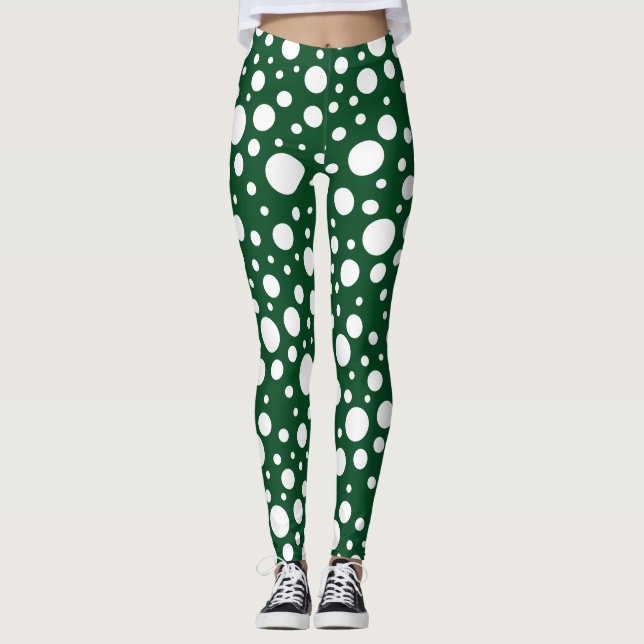 Leggings de Pontos Verdes (Frente)