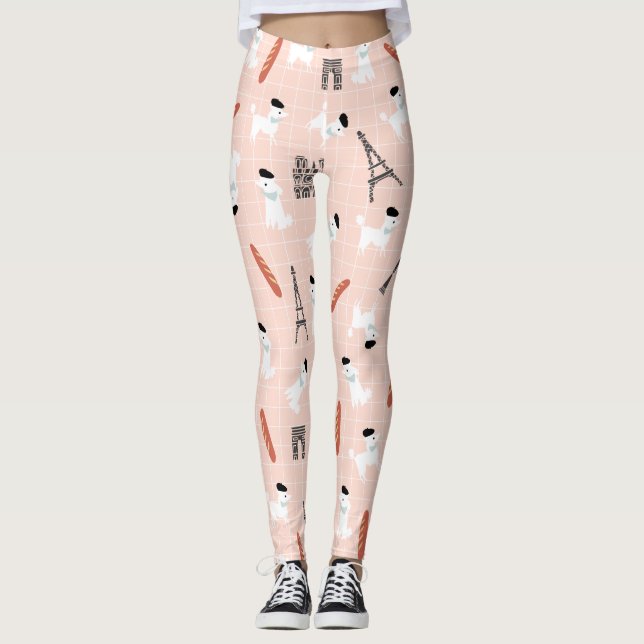  Leggings de Poodle Francês (Frente)