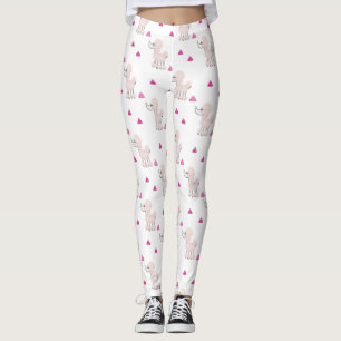 Leggings de Poodle Rosa