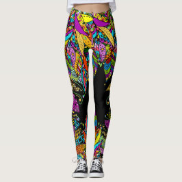 Leggings de Pop de Diversão de Couro