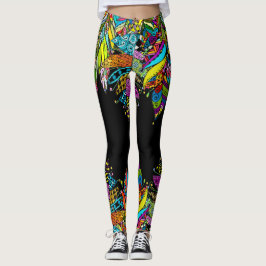 Leggings de Pop de Diversão de Couro