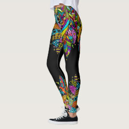 Leggings de Pop de Diversão de Couro