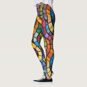Leggings de Pop de mosaicos de vidro escondido