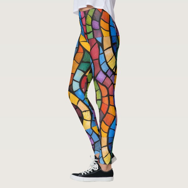 Leggings de Pop de mosaicos de vidro escondido (Esquerda)
