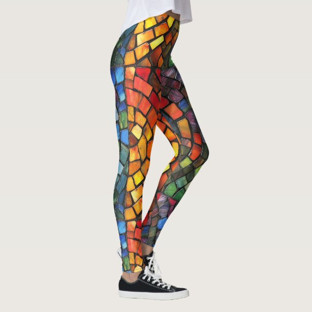 Leggings de Pop de mosaicos de vidro escondido (Direita)