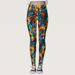 Leggings de Pop de mosaicos de vidro escondido