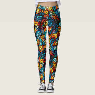 Leggings de Pop de mosaicos de vidro escondido