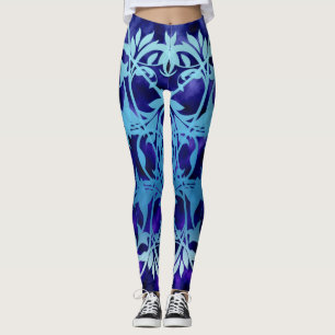 Leggings de portas azuis