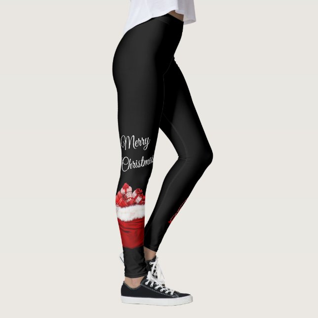 Leggings de presente de Natal Preto (Direita)