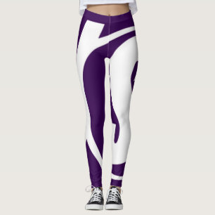 Leggings de prisão vitoriosa em branco e roxo
