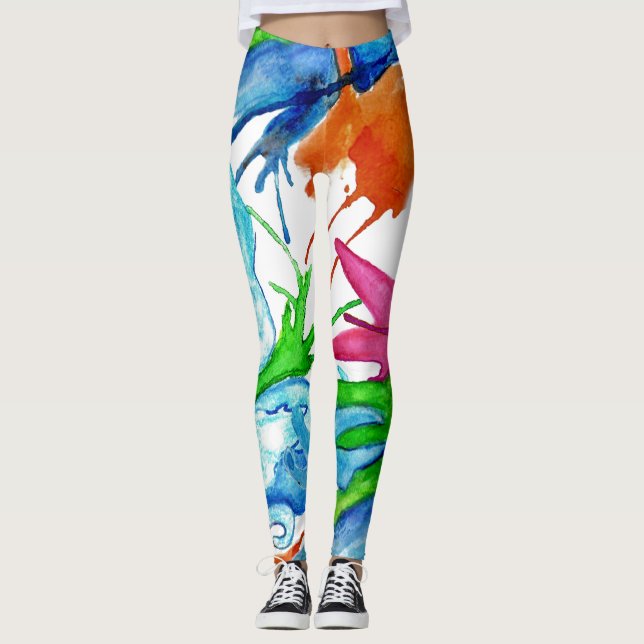 Leggings de recife de Aqua (Frente)
