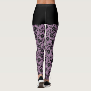Leggings de rede de renda preta - Escolha a cor